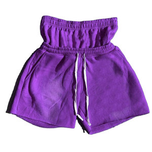 Shorts gris tricotés pour femmes, taille haute, décontractés, respirants, couleur unie, avec poches, coupe ajustée, imperméables, séchage rapide, écologiques - Product Image 3