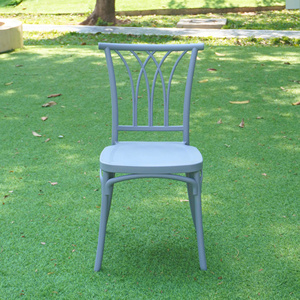 Silla de Comedor Apilable TM23 con Respaldo de Mimbre Elegante |   Silla de Bistró de Polipropileno Estética para Restaurante al Aire Libre de Estilo Contemporáneo - Product Image 3