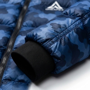 Veste matelassée à capuche bleue pour homme, manteau d'hiver chaud pour l'extérieur, veste légère matelassée ONE APEX - Product Image 3