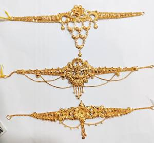 Collar de Oro Sólido de 22K, Gargantilla de Lujo, Joyería Fina, Regalo de Boda Étnico Indio para Novia - Product Image 3