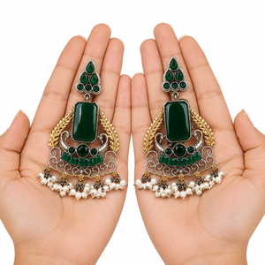 Fournisseur de Confiance Boucles d'Oreilles Pendantes en Laiton Plaqué Or Antique avec Sertissage Bezel, Motif Fleur Bohème, Cadeau de Mariage - Product Image 6