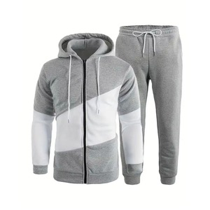 Survêtement d'hiver à capuche pour homme, prix bas, coton et polyester, respirant, léger, streetwear, sport, entraînement, jogging, vente en gros - Product Image 1