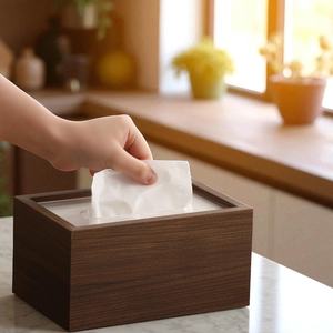 Elegante Caja de Madera para Servilletas y Pañuelos, Diseño Clásico y Duradero, Hecho a Mano, Ecológico, para Hogar, Oficina y Hoteles de Lujo - Product Image 4