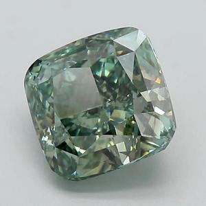 Luxury 2.00 Carat Fancy Green <b>Cushion</b> Cut Synthetic Diamond IGI Certified Manufacturer Factory Price BulkBuy Global Shipping New - Product Image 1