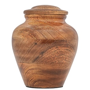 Handcrafted Solid Wooden <b>Pet</b> Urn For Ashes with Blue Resin Inlay Paw Prints Elegant Cremation <b>Memorial</b> <b>Box</b> For Dogs And Cats - Product Image 5
