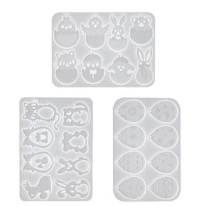 Easter <b>Egg</b> Pendant Chick Rabbit Cat Pendant Earrings Resin Silicone <b>Mold</b> - Product Image 5