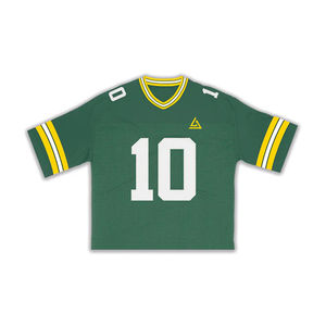 เสื้อเจอร์ซีย์อเมริกันฟุตบอลแบบครอป แขนสั้น ระบายอากาศได้ดี ผลิตจากโพลีเอสเตอร์ 100% รุ่นใหม่ สไตล์คัสตอม สำหรับทั้งชายและหญิง ยี่ห้อ IRON MARK INDUSTRIES รุ่น Heat - Product Image 1