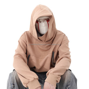 Wholesale high quality <b>oversize</b> <b>hoodie</b> <b>For</b> <b>Man</b> vintage drop shoulder <b>hoodie</b> customize high neck face pullover thick <b>hoodie</b> - Product Image 2