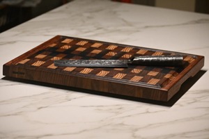 Planche à découper en bois de noyer pour la cuisine, planche à découper pour la viande, planche à découper en bois de boucher, planche à découper réversible - Product Image 3
