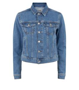 Veste en jean sur mesure pour femme, coupe courte et oversize, à manches bouffantes, épaisse, teinte, pour l'hiver et l'extérieur, style homme - Product Image 1