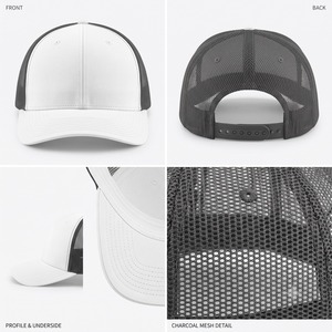 Casquette Trucker à Patch Tissé Personnalisé, Bloc de Couleurs, Panneau Avant en Denim, Dos en Maille de Polyester, Fabricant OEM, Personnalisée pour l'Été, Nouveauté - Product Image 4