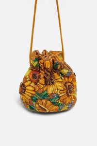 Indian Traditional Silk Embroidery Bead Potli Bag Handcrafted Bridal <b>Handbag</b> Festive Pearl <b>Sequins</b> Ladies Party Purse Luxury - Product Image 2