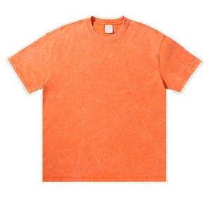 เสื้อยืดโอเวอร์ไซส์แบบยูนิเซ็กซ์ ผ้าคอตตอนพรีเมียม ซักนุ่ม สไตล์วินเทจ ล้างสีแบบแอซิดวอช รับสกรีนโลโก้ สตรีทแวร์ลำลอง ขายส่ง - Product Image 5