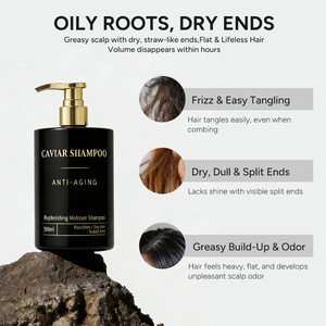 Tratamiento Capilar con Caviar, Marca Privada, Cuidado Capilar Hidratante, Champú con Extracto de Colágeno <span class=keywords><strong>y</strong></span> Caviar, Revitaliza <span class=keywords><strong>y</strong></span> Repara el <span class=keywords><strong>Cabello</strong></span> Dañado - Product Image 4