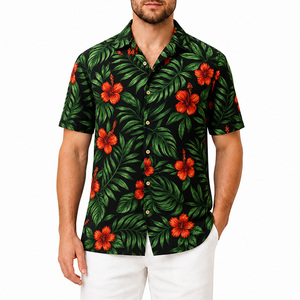 Chemise de plage pour homme en tissu sergé écologique à séchage rapide, imprimée avec un logo personnalisé de haute qualité, nouvelle mode, douce et confortable - Product Image 6