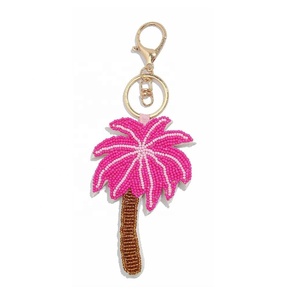 Palm <b>Tree</b> Glass Beaded Bag Charms Hold to Keys or Bag Charm Key Chains for Girls Woman Bag Purse Car Key Birthday Gift Accessory - Product Image 4