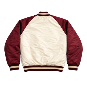 Chaqueta Bomber Krimson y Kream de Kappa Alpha Psi, Estilo Universitario de Fraternidad Griega, Prenda Exterior Premium - Product Image 5
