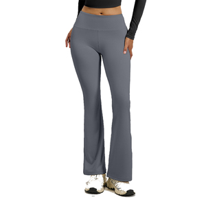 Customized High Waist Hip Lift <b>Flared</b> Pants Gym Workout Fitness <b>Leggings</b> Pilates Sports <b>Leggings</b> for Women - Product Image 1