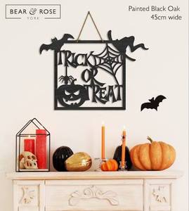 Diseño de madera cortada con láser, madera MDF negra mate, corte láser nuevo - Halloween - producto premium más vendido - Product Image 1