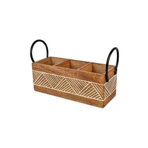 Elegant Metal Cutlery Holder Kitchen Utensil Organizer <b>Tabletop</b> <b>Storage</b> Basket - Product Image 4