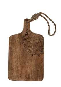 Planche à découper en bois rustique au design élégant pour la cuisine, la table à manger et la préparation quotidienne des aliments - Product Image 3