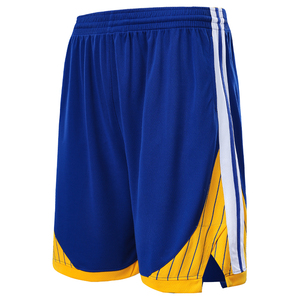 Pantalones Cortos de Baloncesto para Hombre, Azules y Amarillos, Cintura Elástica, Malla Transpirable, Antibacterianos, Secado Rápido, Nombre del Equipo Personalizado, Deportes de Otoño - Product Image 1