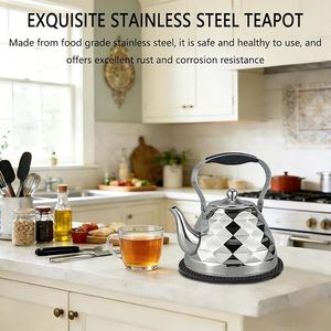 Wholesale Eco-Friendly <b>Stainless</b> <b>Steel</b> Tea Coffee Pot Lid Stylish Serving Kettle Handle Polished Finish Hotel Restaurant Home - Product Image 2