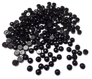 Spinelle noire naturelle, cabochon rond à dos plat, pierre précieuse en vrac, spinelle de qualité excellente pour bijoux, bagues, bracelets et colliers - Product Image 4
