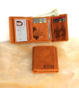 Luxury Genuine Leather Trifold <b>Wallet</b> Men Custom Logo RFID Blocking High Quality Cowhide Card <b>Holder</b> Factory NTW-0036C - Product Image 1