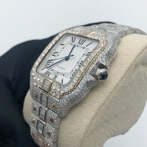 2024 nouveauté laboratoire cultivé Hip Hop Style Baguette diamant montre de haute qualité glacé DEF pour les affaires Sport mode acier inoxydable - Product Image 2