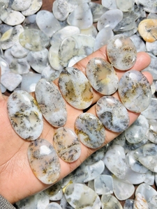 Cabujón de Ágata Dendrítica Natural Premium, Corte Ovalado/Cojín |   Piedras Sueltas Pulimentadas Hechas a Mano con Efecto de Color |   Tamaños Personalizados |   Rajasthan, India - Product Image 6