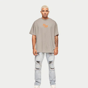 Camiseta Oversize para Hombre 100% Algodón al por Mayor con Logotipo Personalizado, Estampado Puff Frontal, Transpirable y Antiarrugas - Product Image 4