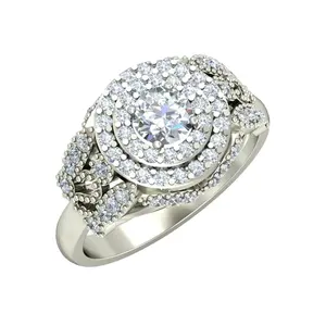 Glimmering 2 bên hàng tùy chỉnh thiết kế phòng thí nghiệm phát triển 14k Solitaire kim cương hpht cvd SI-FG Womens Nhẫn cưới tại nhà máy trực tiếp giá