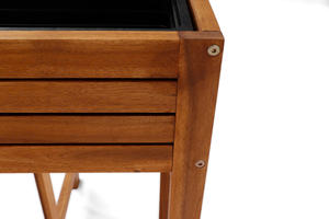 Table de jardin en bois conçue avec un plateau spacieux et des étagères inférieures pour une utilisation pratique dans le jardinage - Product Image 5