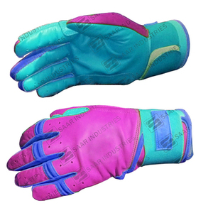 Guantes de Bateo de Béisbol Profesionales de Cuero Ajustables de Alta Resistencia SAAR INDUSTRIES con Cierre de Velcro Ecológicos para Mano Derecha e Izquierda - Product Image 4