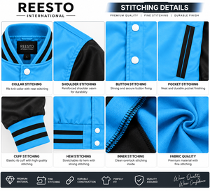 Chaquetas Varsity de Seda Satinada de Alta Calidad para Hombre, Nuevo Diseño Personalizado, Chaqueta Varsity Moderna para Exteriores - Product Image 5
