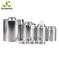 Boîte de conserve en métal vide de 250 ml et 500 ml, personnalisable avec un pinceau pour l'utilisation d'huile pour les sabots
