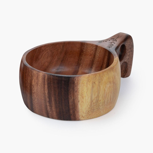 Taza de madera de acacia pulida con diseño religioso de animales, coleccionable europeo, para fiestas, bodas, material orgánico ecológico, apto para alimentos. - Product Image 3