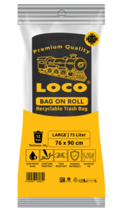 ถุงขยะแบบม้วน ขนาด 76x90 ซม. ความจุ 75 ลิตร ดีไซน์แบบม้วนใช้งานได้จริง สะดวกในการจัดการขยะในทุกสภาพแวดล้อม - Product Image 3