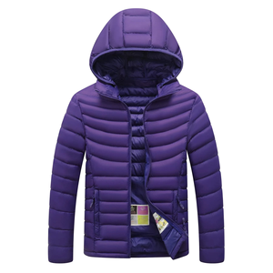 Custom Men's Thick Bubble <b>Jacket</b> Keep Warm Outdoors <b>Light</b>-<b>weight</b> Autumn Stand Collar Front Logo for Men - Product Image 4