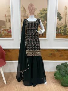 NOUVELLE COLLECTION : ENSEMBLE 3 PIÈCES LUXUEUX AVEC BRODERIES ET DENTELLE FANCY - Product Image 5