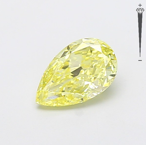 Diamante Cultivado en Laboratorio con Certificación IGI, Corte Pera Modificado de 1.04 CT, Color Amarillo Fantasía, Claridad VVS2, CVD LG 800633902 para Joyería ROYAL - Product Image 1