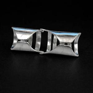 German silver full finger <b>ring</b> <b>statement</b> armor <b>ring</b> unisex joint support splint <b>ring</b> textured multi band long <b>ring</b> - Product Image 3