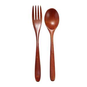 1 Piece Natural Wood Salad Servers <b>Set</b> Handmade Fork and <b>Spatula</b> Eco Friendly Kitchen Utensils SOFIYA CRAFT Dishwasher Safe - Product Image 4