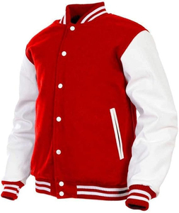 New Fashion Wear Men's Varsity men's <b>Jacket</b> Genuine <b>Leather</b> Sleeve and Wool Blend Letterman Boys College Varsity <b>Jackets</b> - Product Image 5