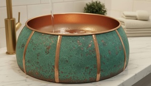 Lavabo de cobre de calibre grueso para pedidos al por mayor, lavabo de cobre duradero, lavabo de cobre de larga duración, lavabo de cobre resistente a la corrosión - Product Image 2