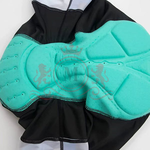 Conjunto de Jersey y Pantalones Cortos de Ciclismo para Hombre, Estampado Geométrico, Azul, Rosa, Negro, Transpirable, Poliéster, Kit para Adultos - Product Image 3