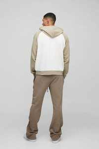 Hoodies pour homme à manches longues, coupe ample, color block, avec logo personnalisé, en coton mélangé, fermeture éclair intégrale, best-seller - Product Image 4