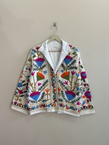 Chaqueta estilo bohemio indio de tela de algodón TNT Suzani para mujer, chaqueta transpirable - Product Image 2