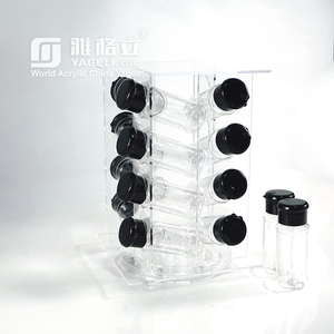 360หมุน16หลุมสก์ท็อปใสอะคริลิชั้นวางเครื่องเทศ Lucite ผู้ถือปรุงรสสำหรับห้องครัว - Product Image 6